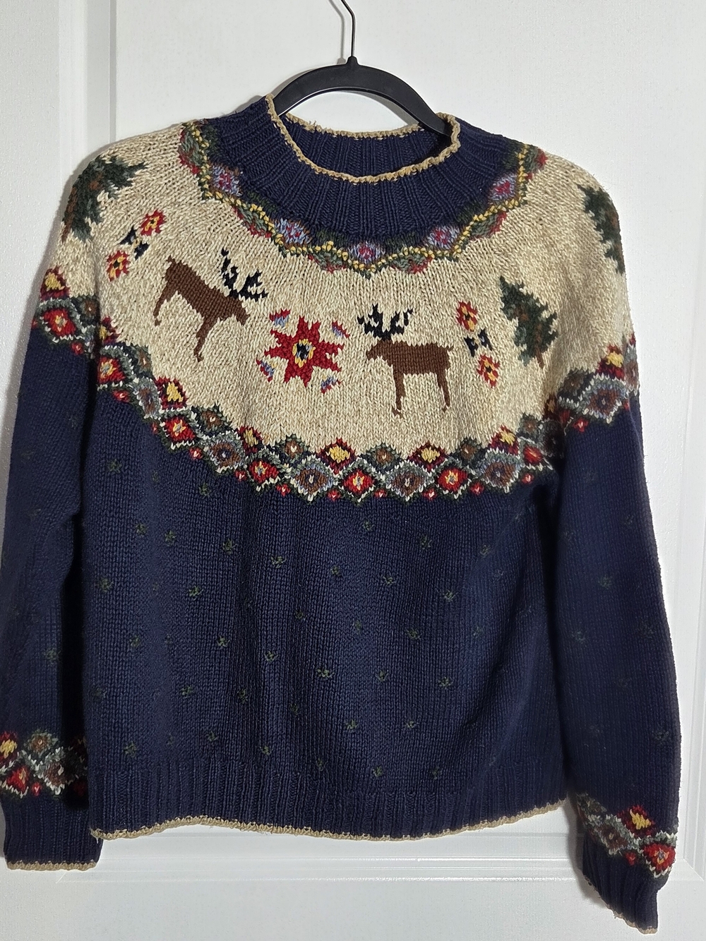Robert Scott Hand Knitted Christmas Reindeer Sweater